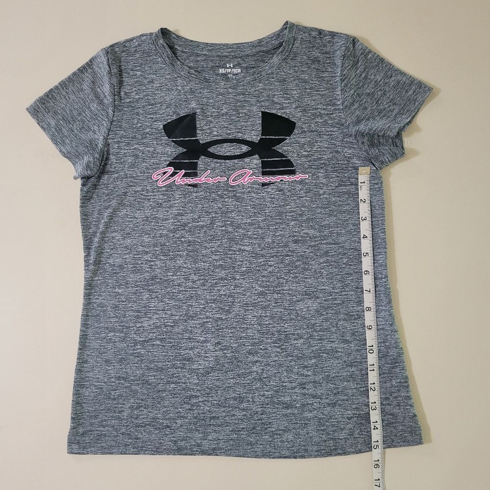 Under Armour Women's Black Marled Graphic Short Sleeve Tee - Picture 5 of 11